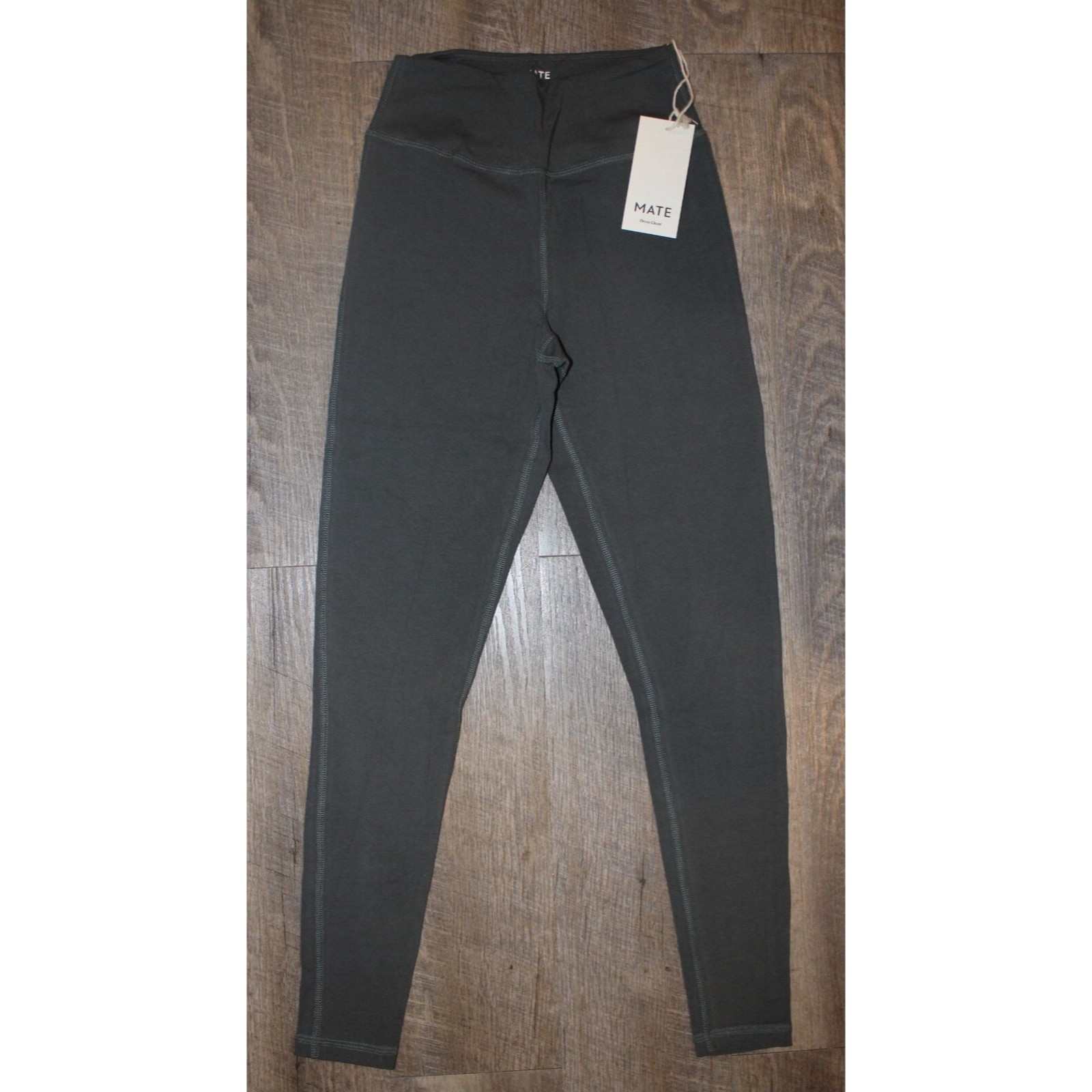 Mate The Label Organic Cotton Midi Leggings Forest Green Nwt Nwot — image 3 of 8